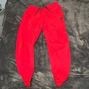 Nike Tech Red Fleece Jogger Pants